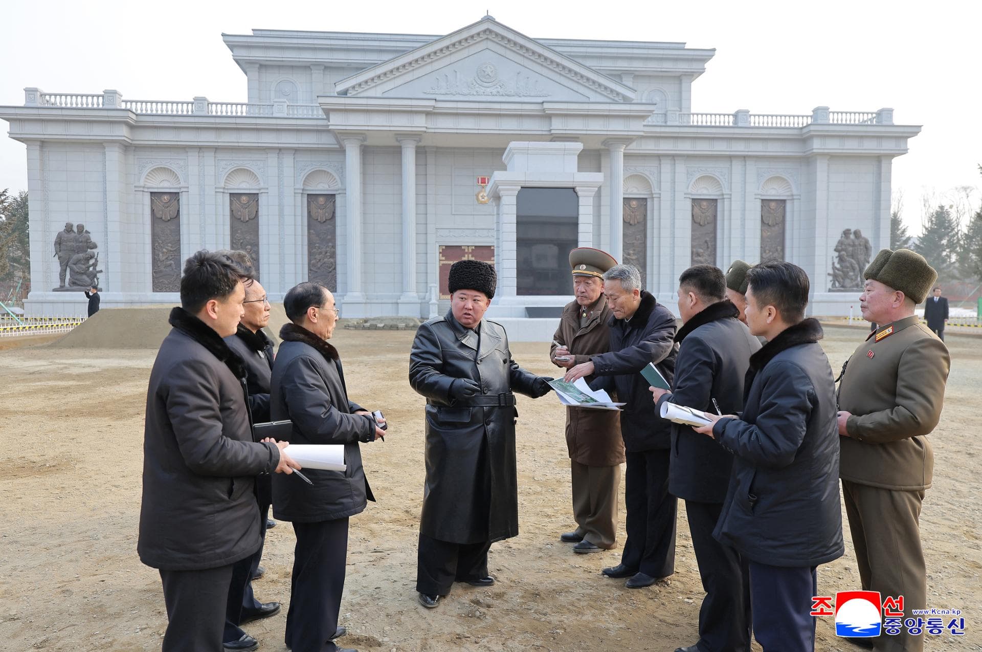 NK leader again inspects construction of memorial for troops deployed for Russia's war against Ukraine