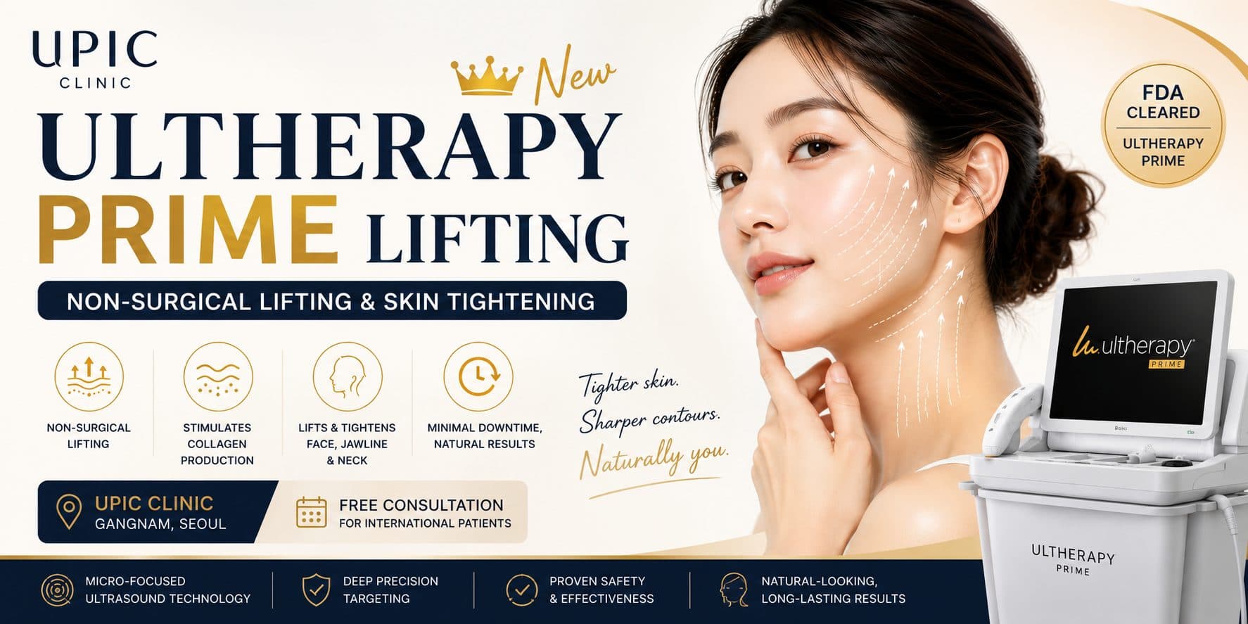 Ultherapy Prime Lifting at UPIC Clinic | Non-Surgical Skin Tightening & Face Lifting in Seoul