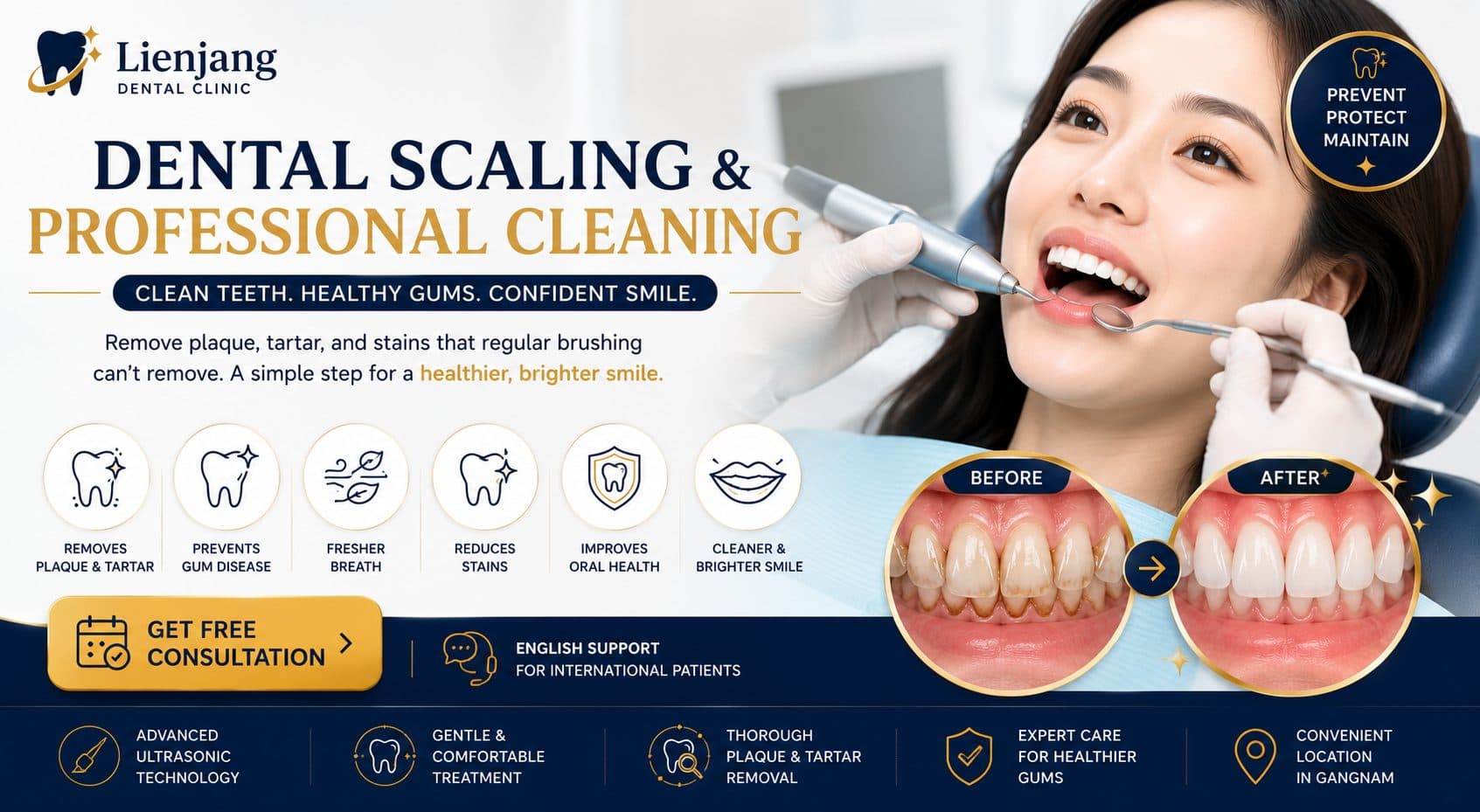 Dental Scaling at Lienjang Dental Clinic in Gangnam, Seoul